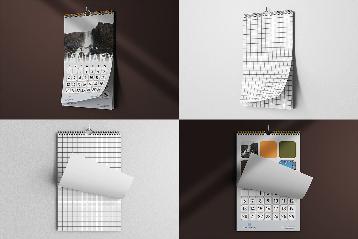 Wire Wall Calendar Mockup Set, a Mockup by Remnand Studio (Photo 9 of 11)