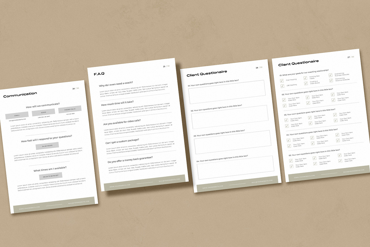 Coaching Client Welcome Kit, a Marketing Template by AndrewPixel