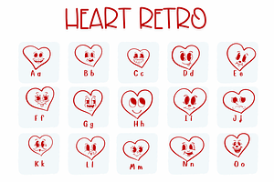 Heart Retro Symbols Fonts