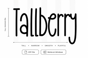 Tallberry – Playful Handwritten Font, a Handwritten Font by Wow Magic