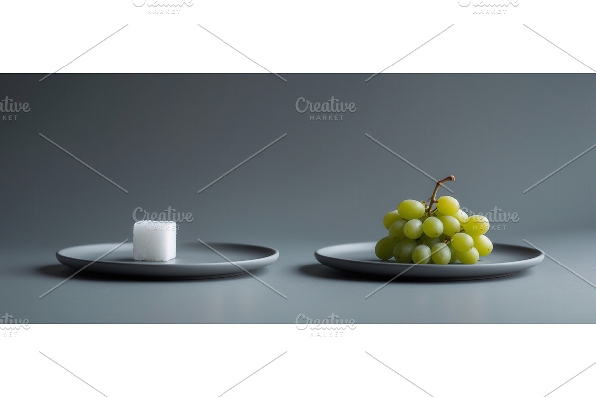 Comparison of a sugar cube and a, an Illustration by tilialucida
