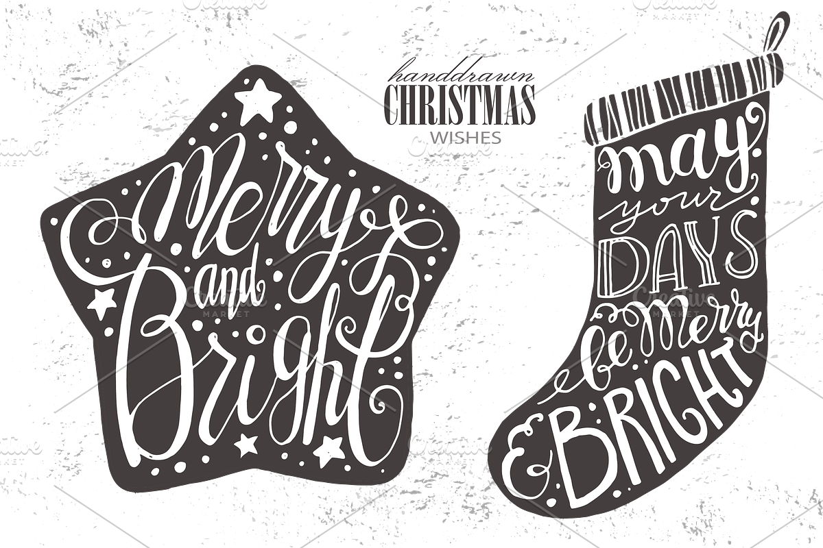 Lettering Christmas wishes in shapes, an Illustration by Eereen Studio (Photo 2 of 3)