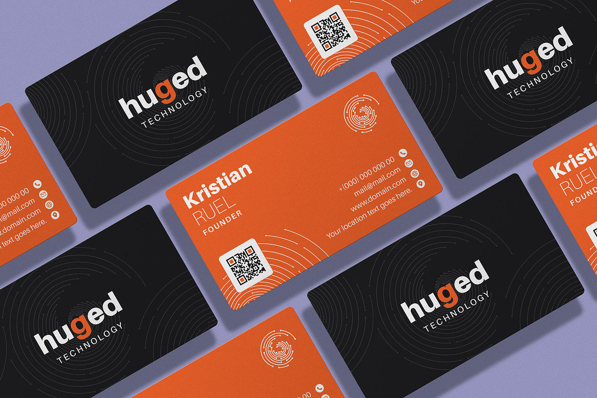 Technology Business Card Template, a Business Card Template by E-Type (Photo 4 of 4)