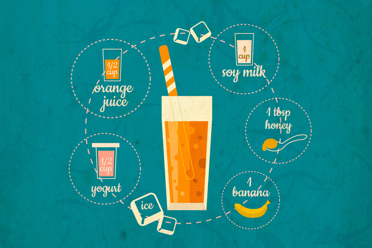 16 vector smoothie recipes, a Food Illustration by Mallinka (Photo 4 of 4)