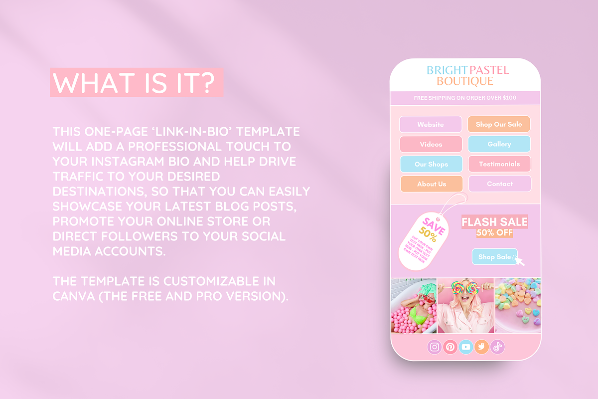 Bright Link in Bio, a Landing Page Template by SunshineStudioBoutique (Photo 2 of 9)