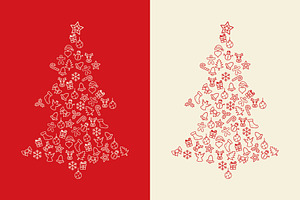 Christmas Tree Vector Template, an Object Graphic by anOra.std