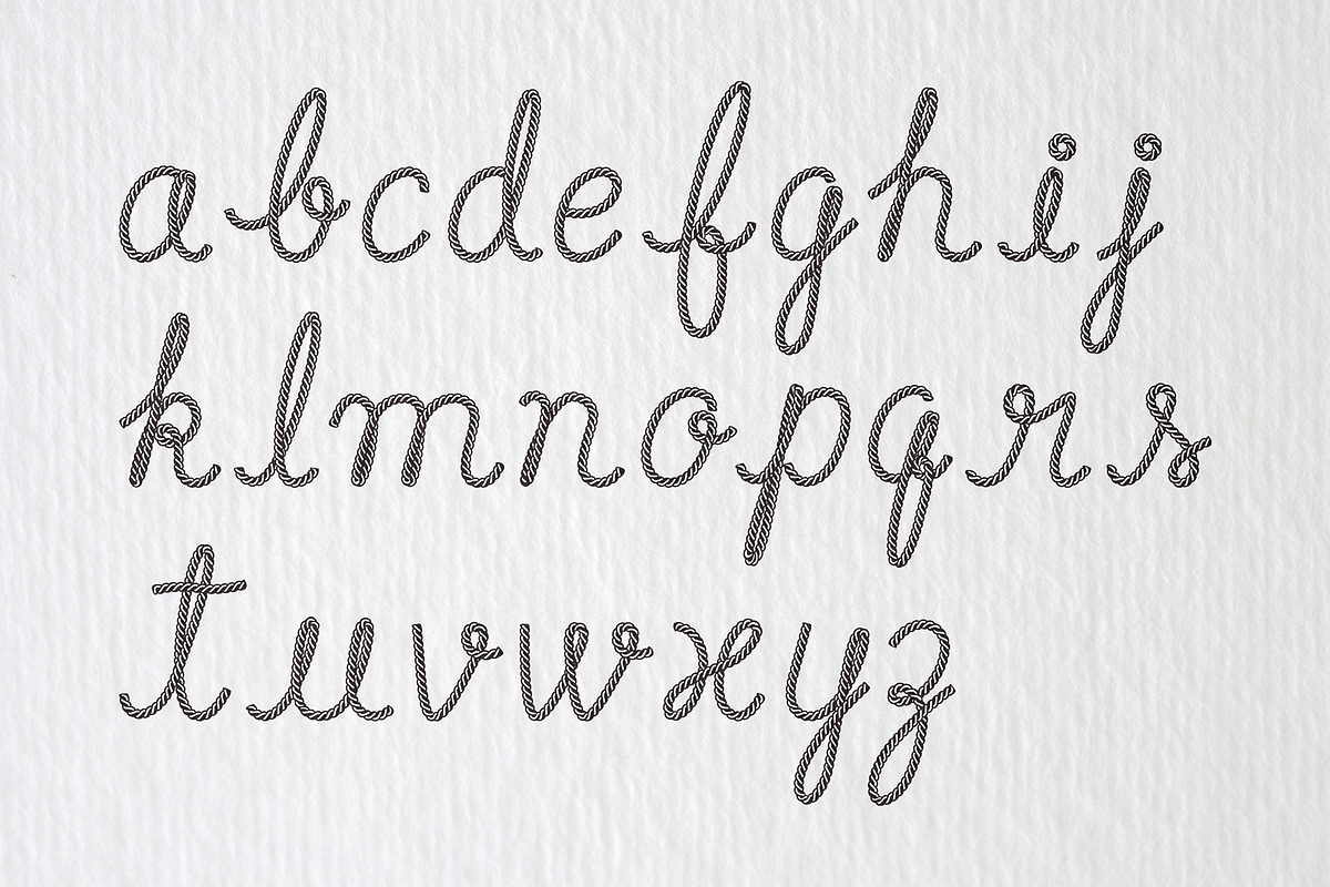 Rope Fonts, a Symbol Font by Graphixmania (Photo 3 of 8)