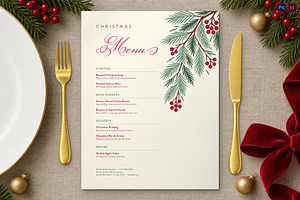 Elegant Christmas Menu Template, a Flyer Template by BrandPacks