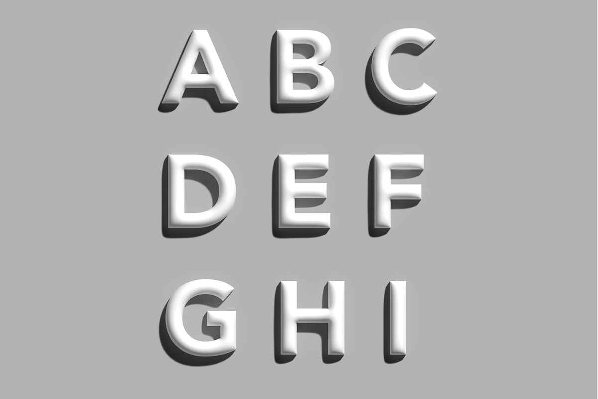 3D Plastic Letters & Numbers, an Object 3D Model by Graphic Pattern Studio (Photo 2 of 6)