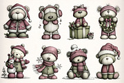 Whimsical Christmas Teddy Bear PNG, an Illustration by Dream Creation (Thumbnail 3 of 7)
