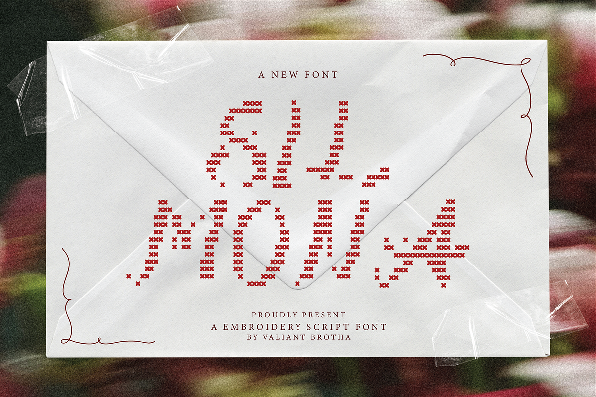 Silmona | A Embroidery Script Font, a Handwritten Font by Berdansabersama (Photo 1 of 9)