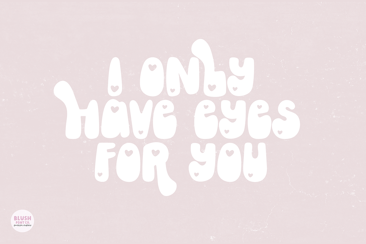 LOVERS HEARTS a Retro Valentine Font, a Font by Blush Font Co. (Photo 3 of 9)