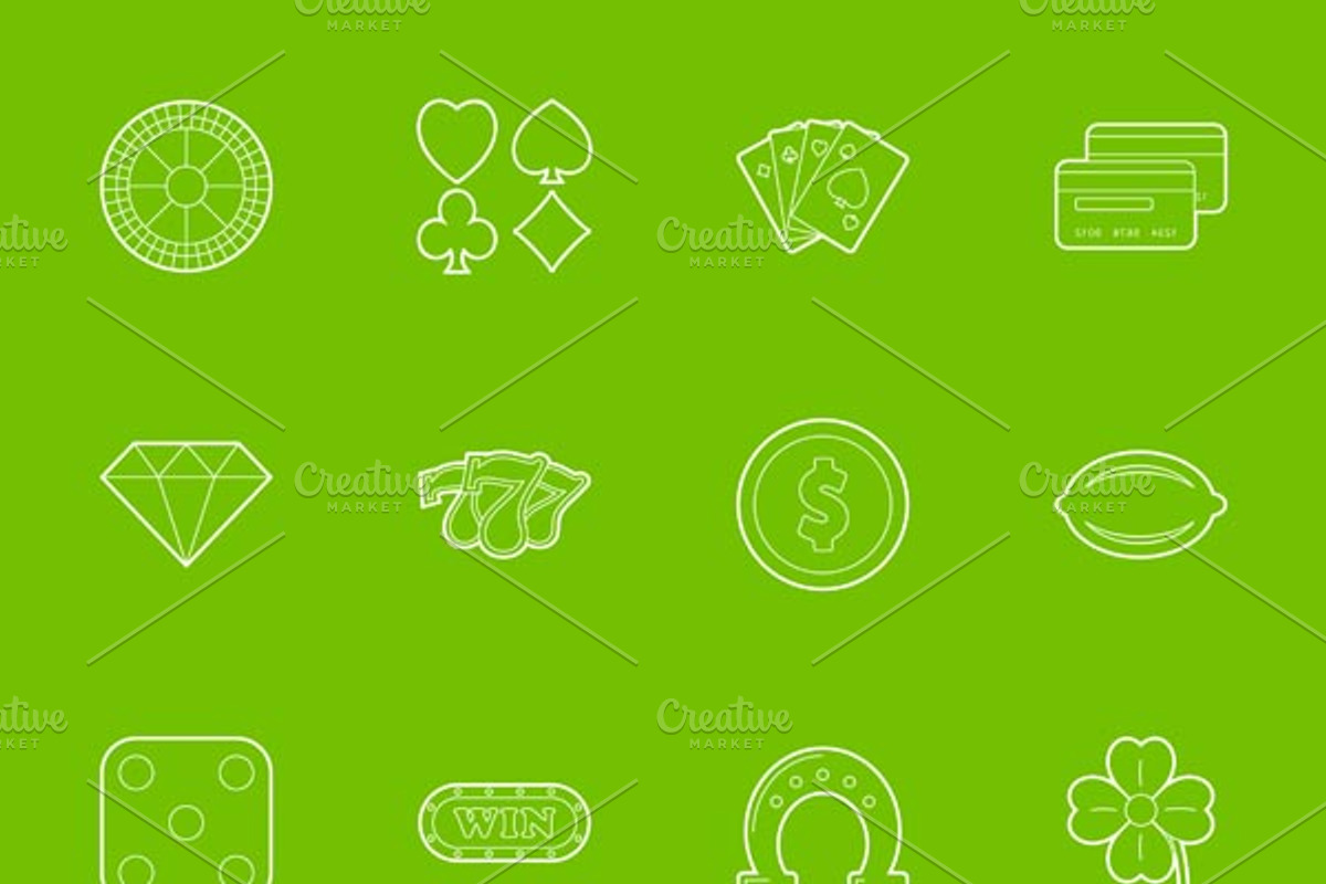 Casino icons set, an Icon by Equipoise