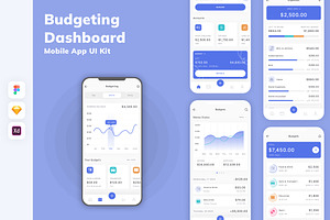 Budgeting Dashboard App UI Kit, an UI Kit Template by uicube