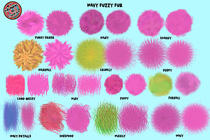 Procreate Fuzzy Fur Brush Set