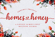 Homes Honey Font, a Script Font by Multype Studio (Thumbnail 1 of 9)