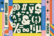 Kosnat Trunks Retro Display Typeface, a Sans Serif Font by alit design (Thumbnail 12 of 20)