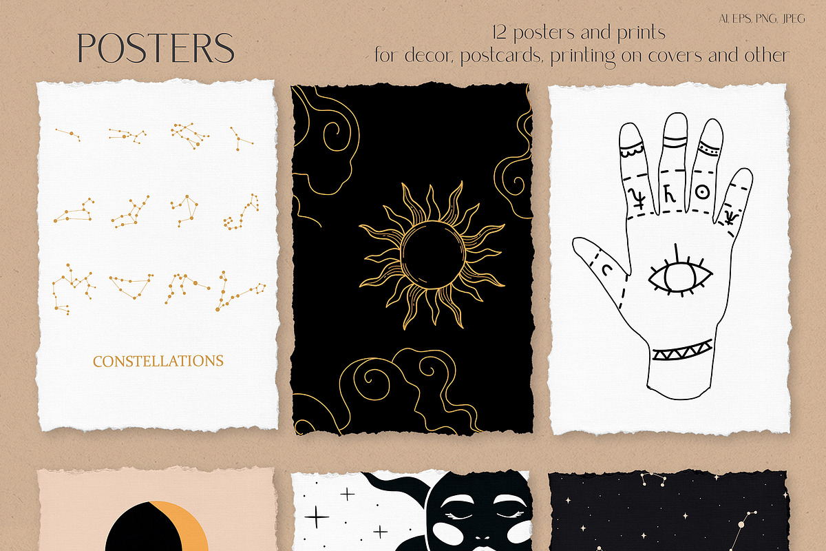 Celestial Symbols - Sun&Moon, an Illustration by Alisha Gronska (Photo 10 of 12)