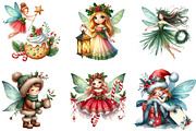 Christmas Fairy Clipart, an Illustration by DreamArtGraphic (Thumbnail 2 of 5)