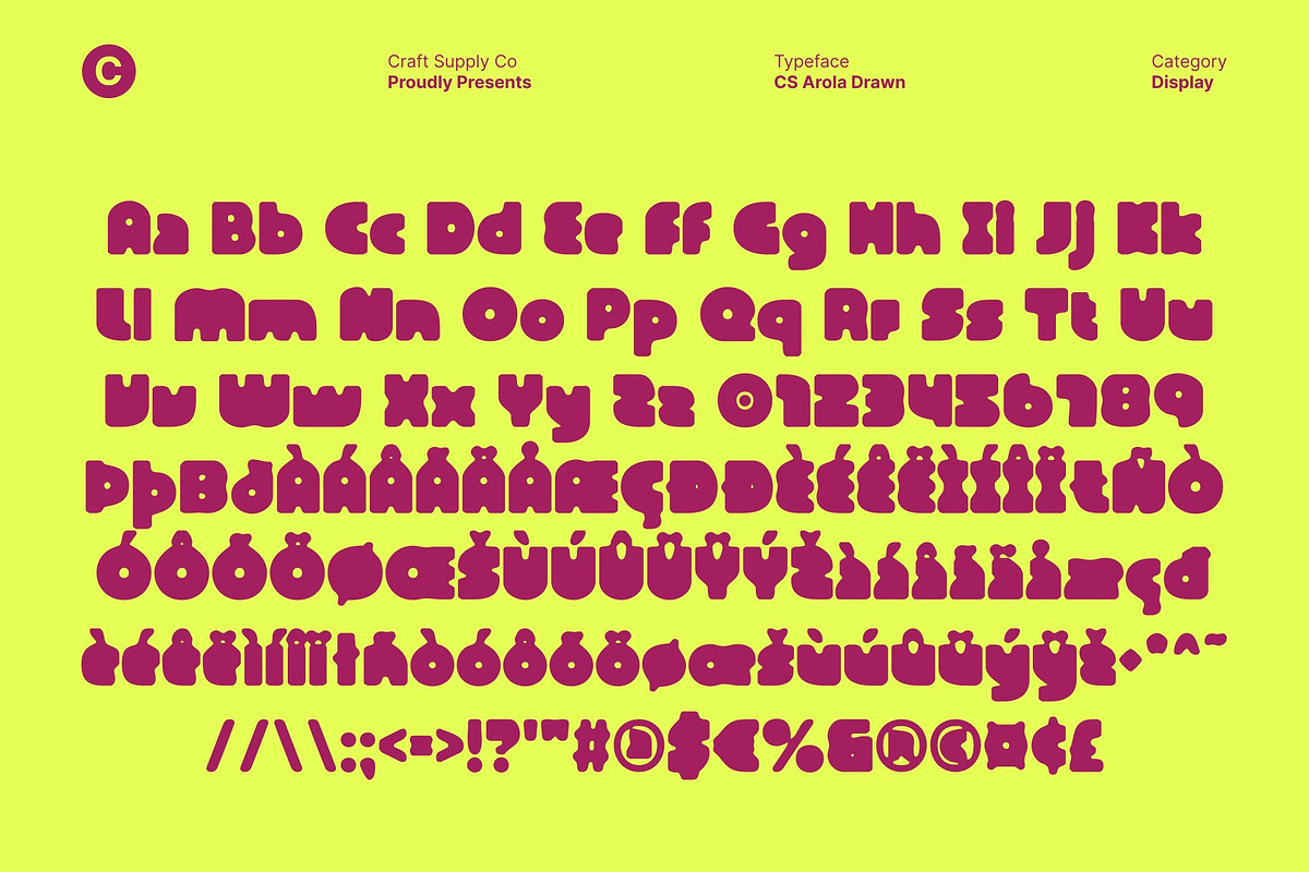 CS Arola Drawn, a Sans Serif Font by Craft Supply Co. (Photo 8 of 8)