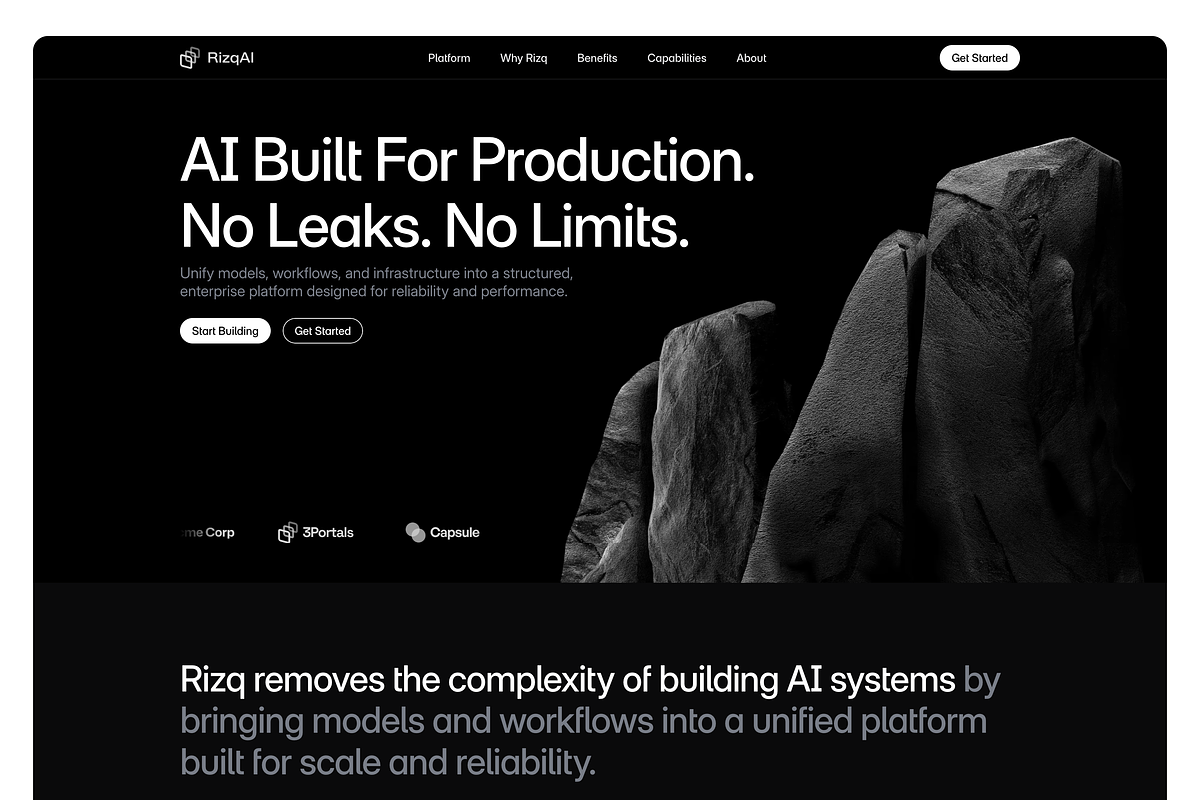 Rizq - SaaS Framer Template, a Landing Page Template by Shah Rukh Qureshi (Photo 1 of 2)