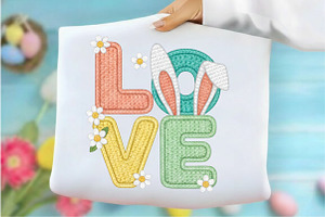 Yarn Crochet Easter Love PNG, an Illustration by Designking