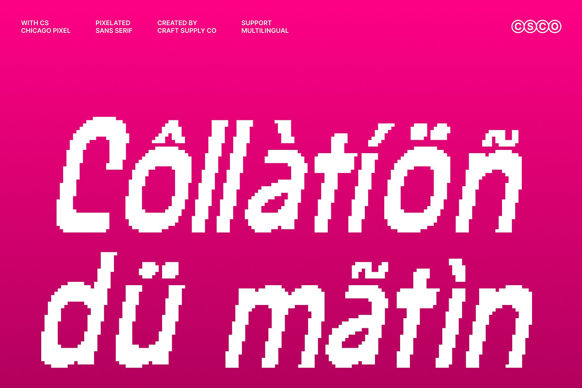 CS Chicago Pixel, a Sans Serif Font by Craft Supply Co. (Photo 5 of 8)