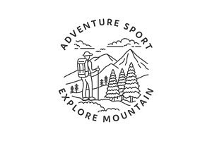 Adventure Sport Explore Mountain, a Branding & Logo Template by Saba Vector