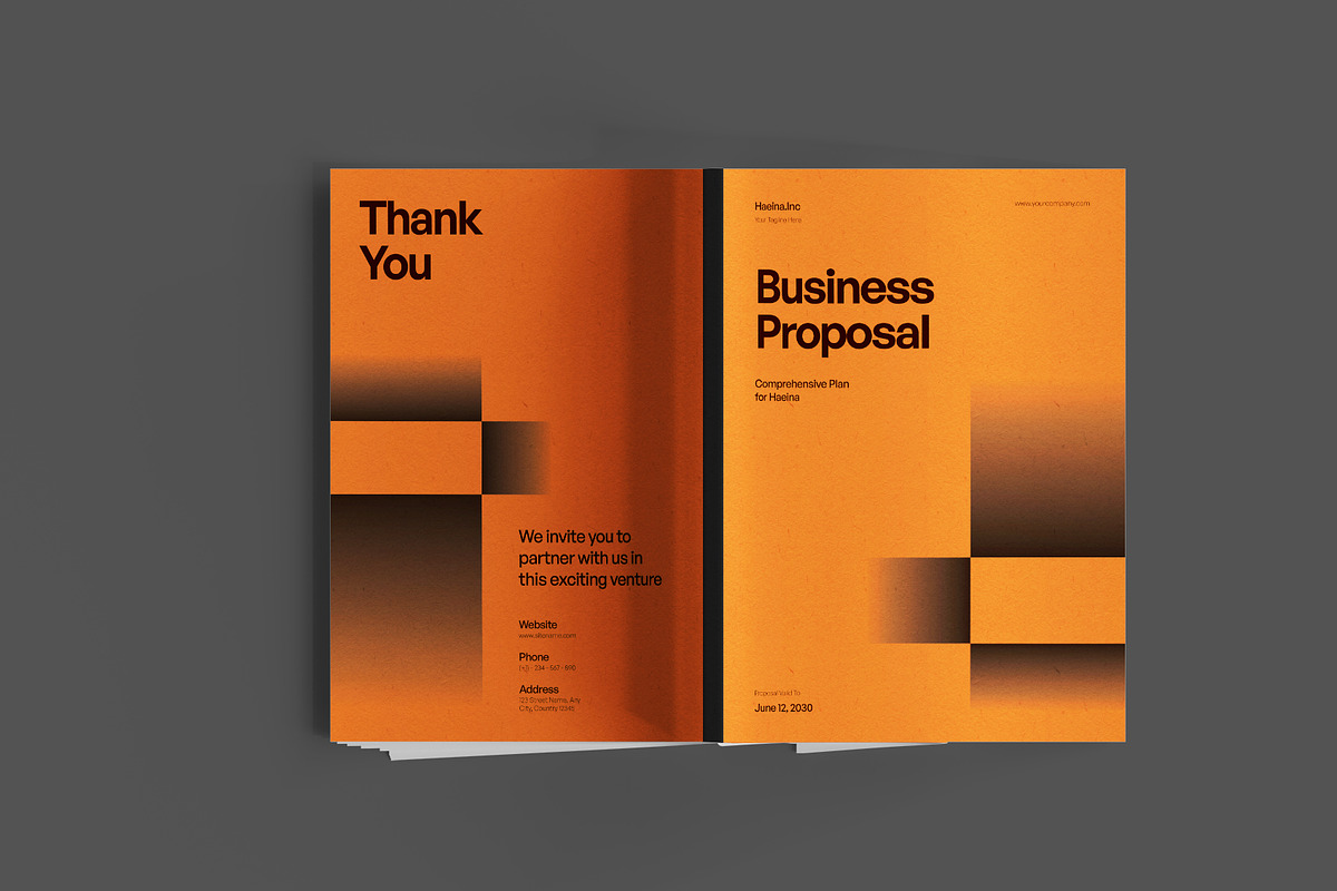 Modern Minimal Business Proposal, a Brochure Template by Neermana (Photo 12 of 12)