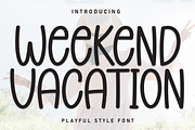Weekend Vacation | Script Font, a Script Font by Scratchones (Thumbnail 1 of 8)