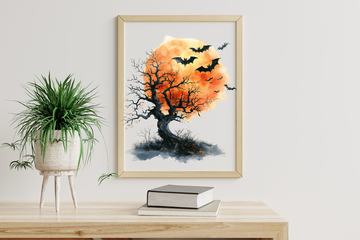 Watercolor Cozy Halloween Clipart, an Illustration by Libby Wishes (Photo 5 of 6)