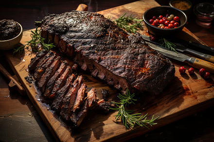Delicious grilled pork beef steaks, a Background Photo by Pixeness
