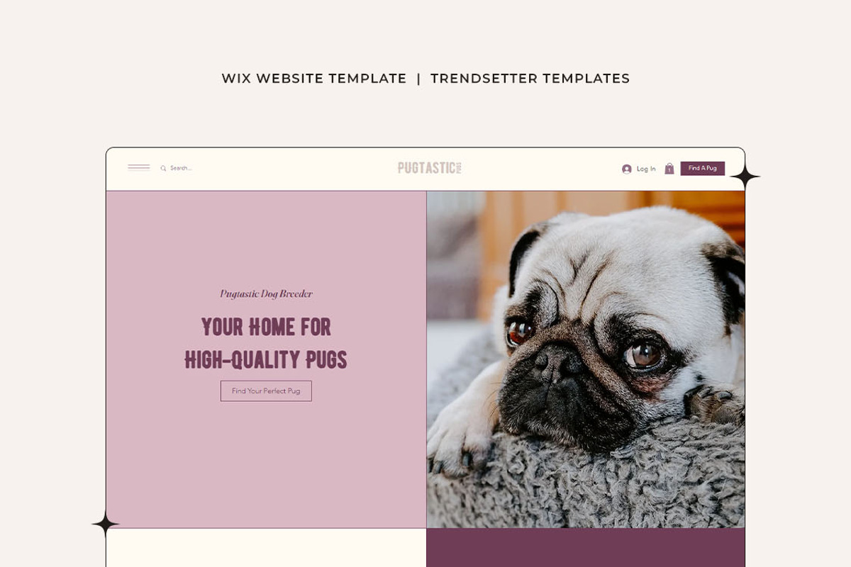 Pugtastic Wix Website Template, a Wix Template by Girl Boss From Home (Photo 1 of 6)