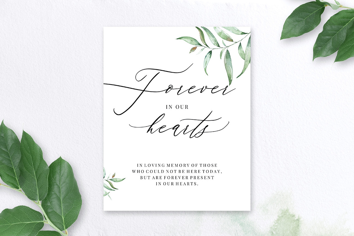 Forever in Our Hearts Sign, Aurora, an Invitation Template by Alice Bluefox (Photo 3 of 6)
