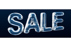 3d crystal glass transparent sale, a Finance Illustration by Marozhkastudio