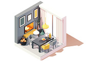 Vector isometric rooms, a Decorative Illustration by tele52 (Thumbnail 16 of 23)