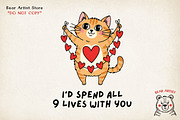 Valentine Cat PNG Bundle, a Graphic by GlitterCraft (Thumbnail 57 of 101)
