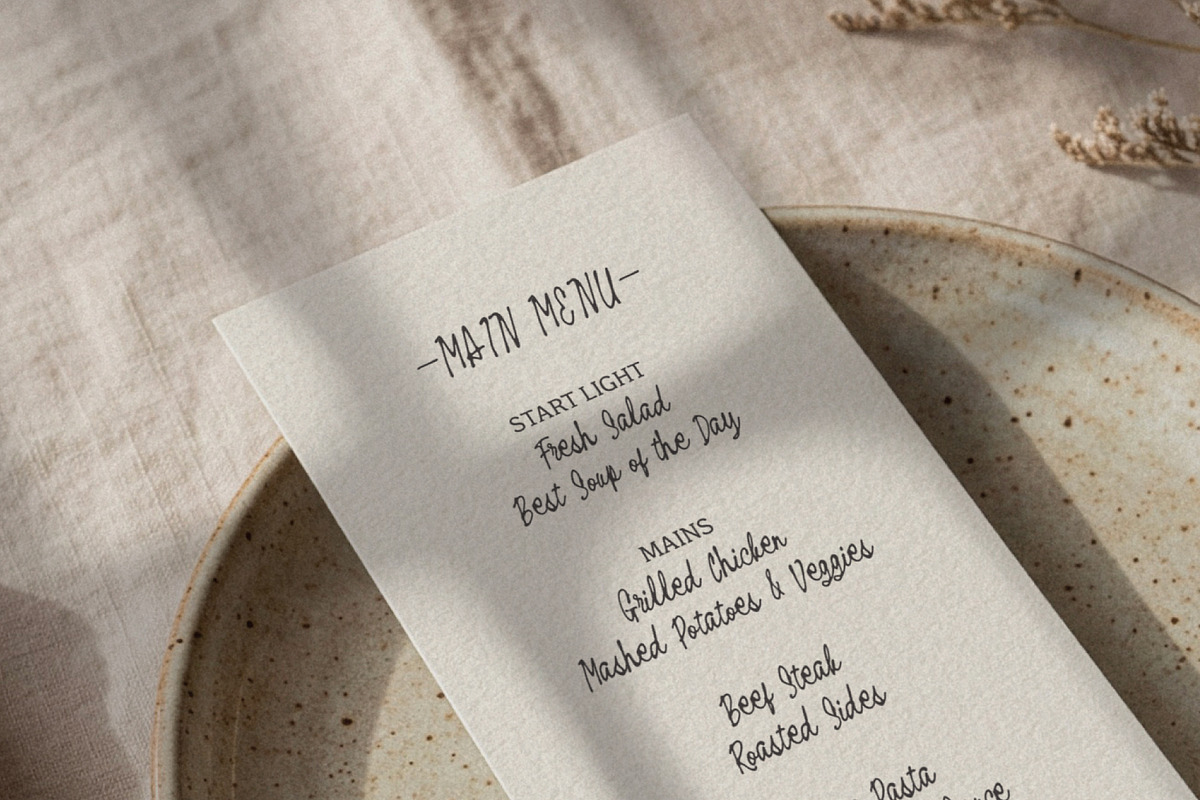 Simple Fine - Script Handwritten, a Handwritten Font by Lettermine (Photo 9 of 10)