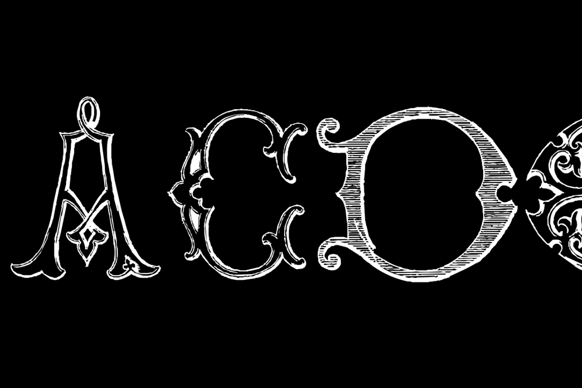 Victorian Alphabets PACK 19 FONTS !!, a Blackletter Font by Intellecta Design (Photo 39 of 48)