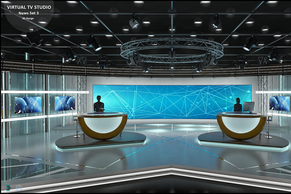 TV Studio Collection Vol 6 - 2 PCS, an Architecture 3D Model by akerStudio (Photo 71 of 98)