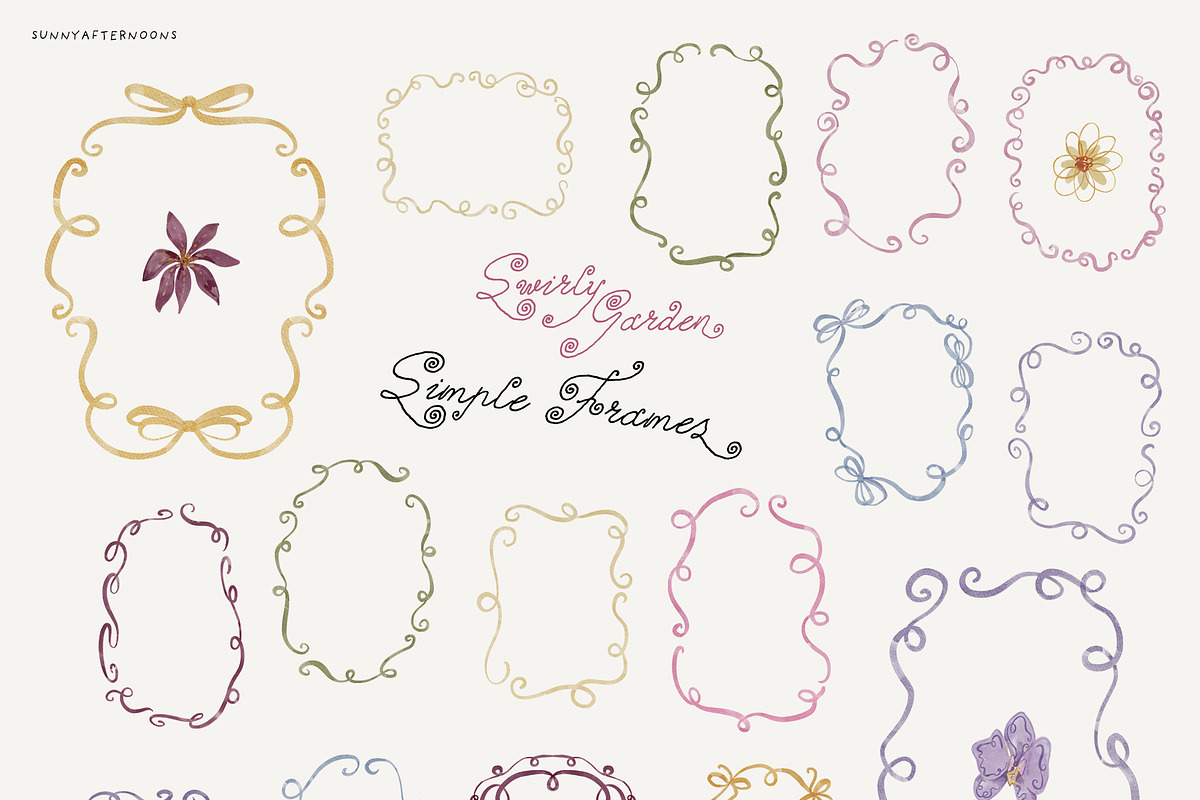 Whimsical Swirly Garden Florals, a Decorative Illustration by SunnyAfternoons (Photo 12 of 17)