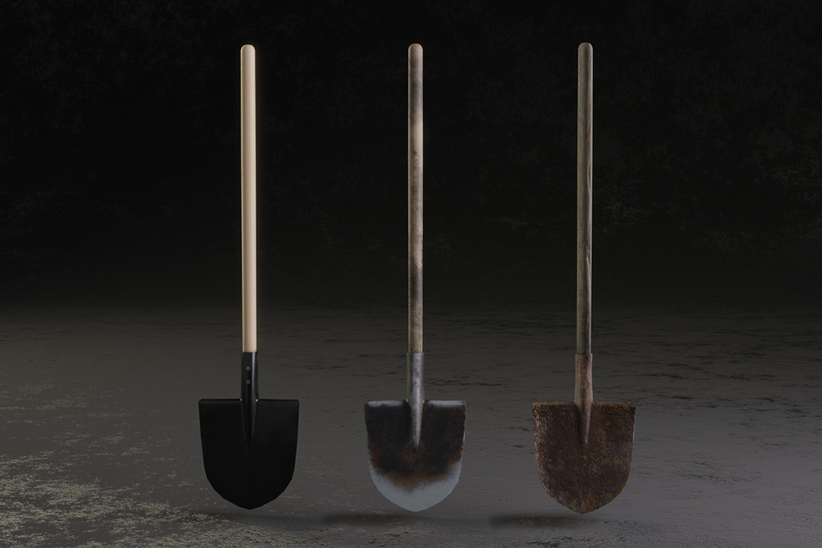 Shovel Set, an Object 3D Model by mockupzz (Photo 2 of 9)