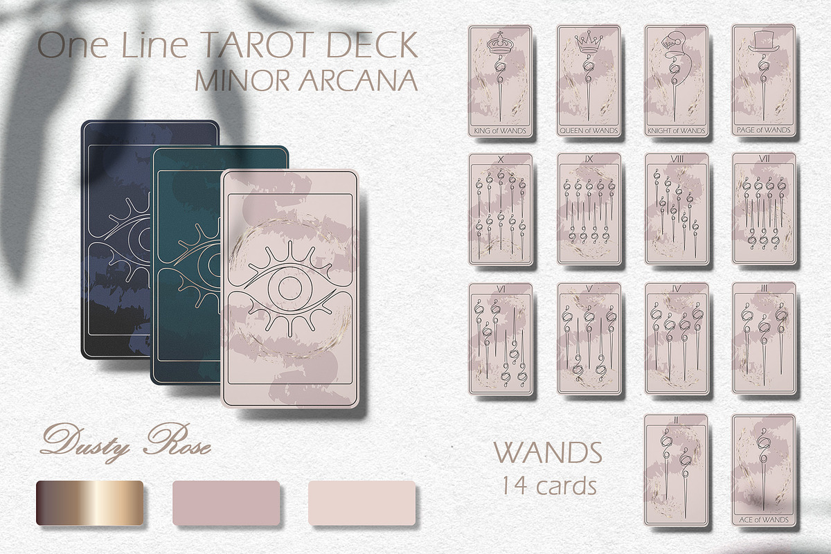 ONE LINE Tarot Deck - 3 colors, an Illustration by Evgenia Pichkur (Photo 6 of 19)