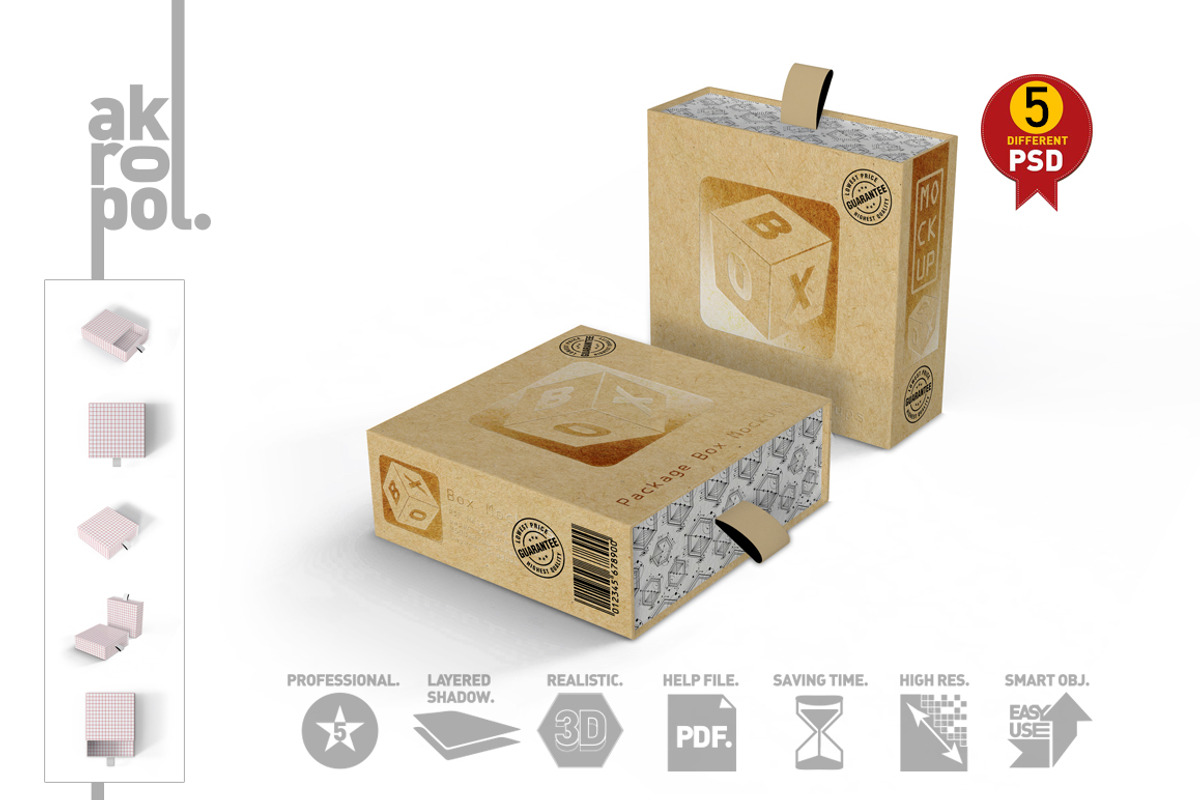 squarebox Mock Up, a Cups & Container Mockup by akropol (Photo 2 of 15)