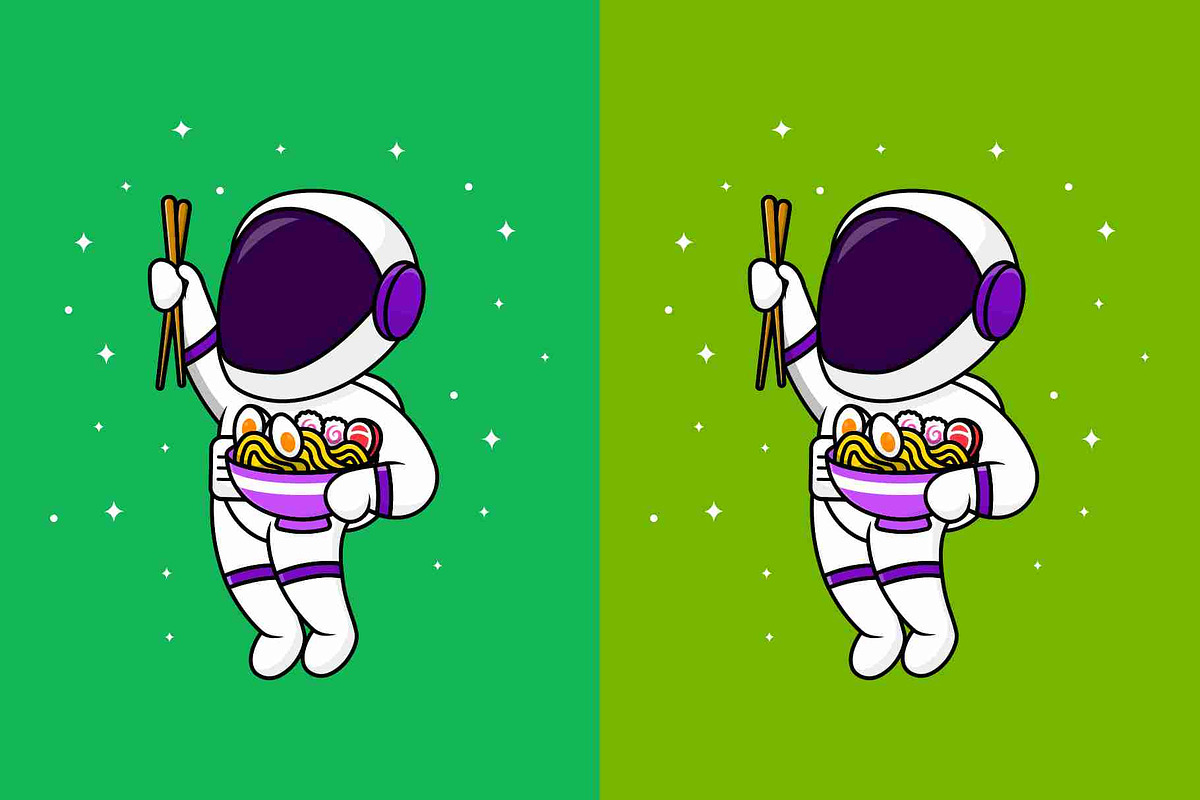 Cute Astronaut Bring Ramen Noodle, a Food Illustration by Artstorystudio (Photo 2 of 3)