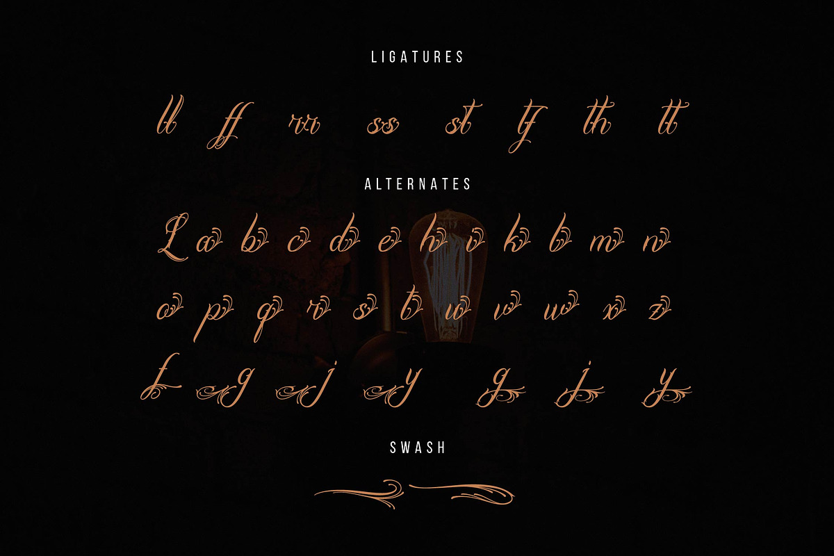 Lentamy Ebigail | Tattoo Script, a Script Font by Denustudios (Photo 12 of 14)