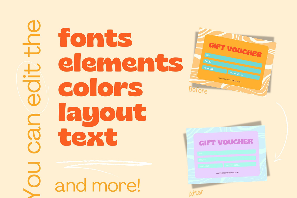 Retro-Chic Gift Voucher Templates, a Card Template by Hell Yeah Designs (Photo 5 of 5)