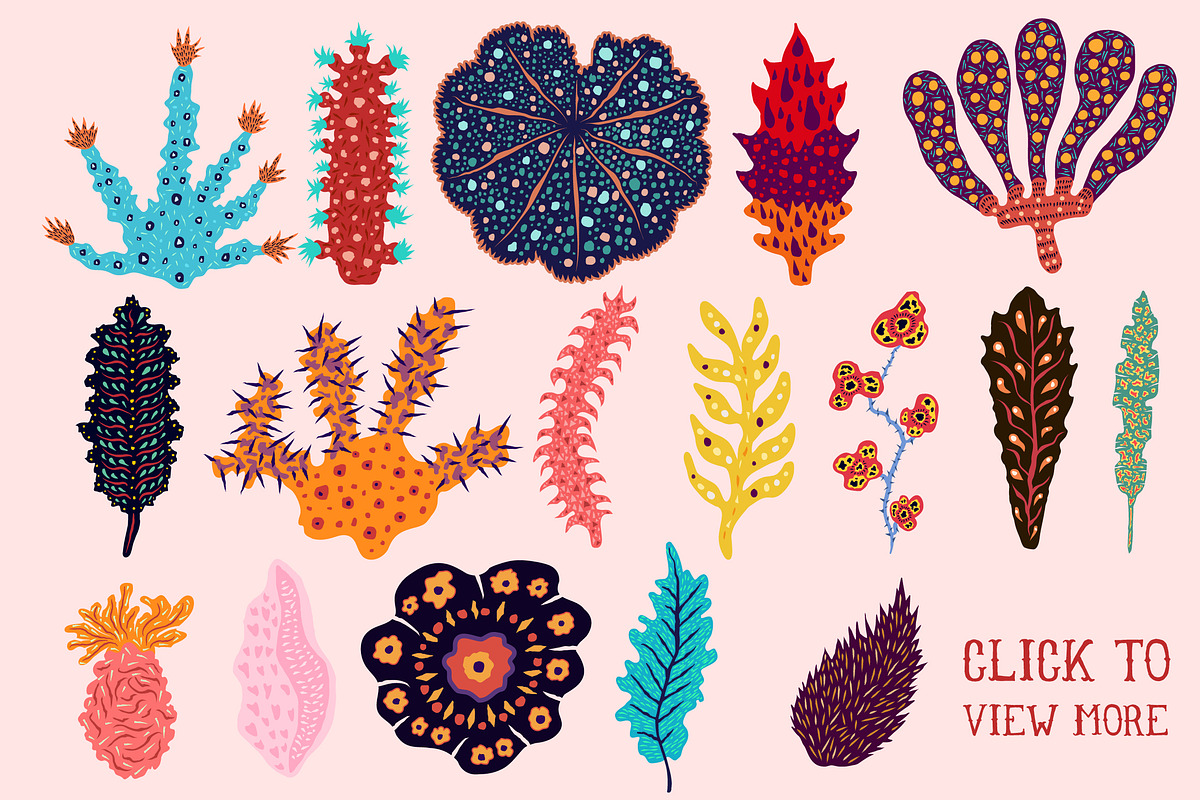 Psychedelia - Leaves and Plants, a Decorative Illustration by Guerillacraft (Photo 2 of 4)