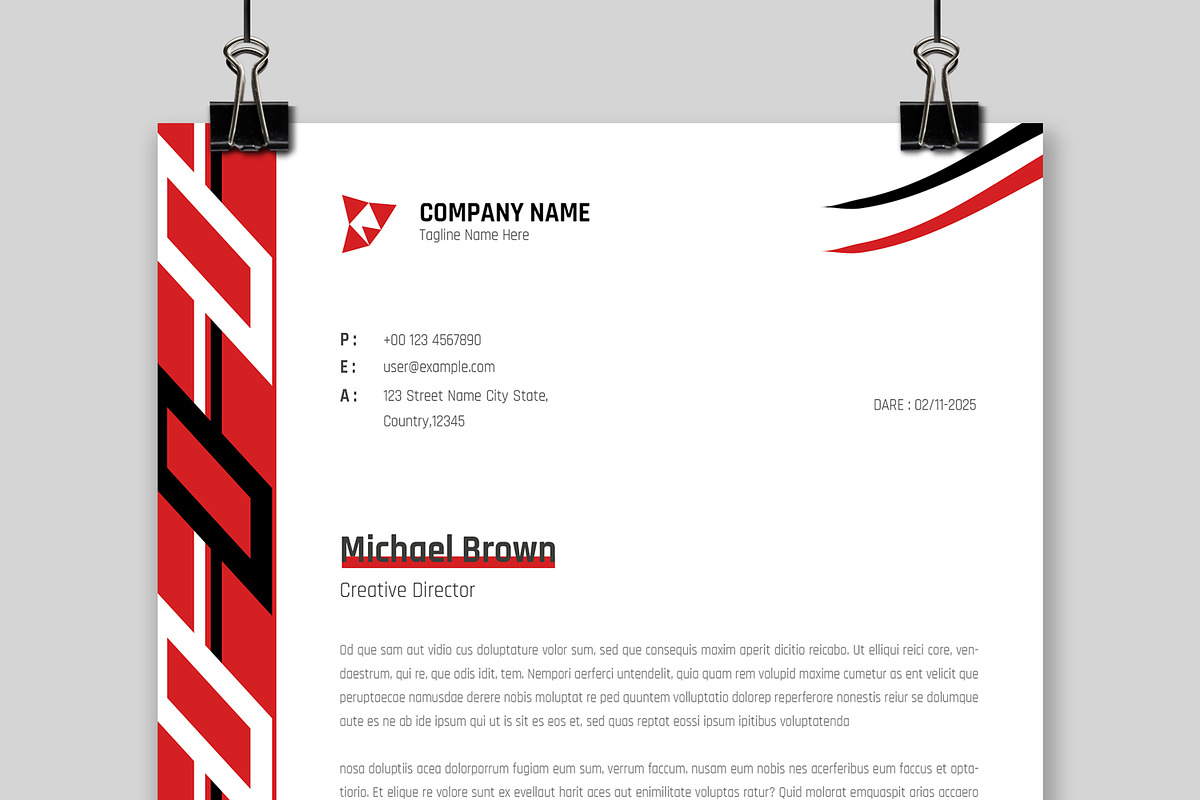 Letterhead Design Template, a Stationery Template by MightyDesign (Photo 2 of 8)
