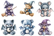 Halloween Teddy Bear Clipart Bundle, an Illustration by Daily.Designs (Thumbnail 4 of 5)